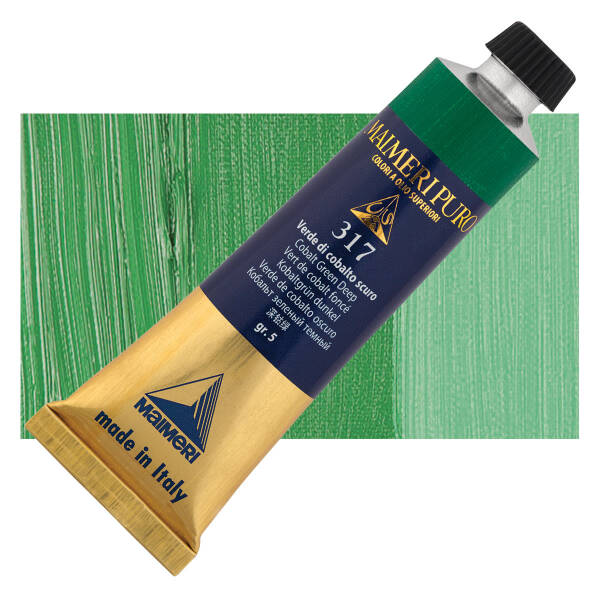 Maimeri Puro Yağlı Boya 40 ML 317 Cobalt Green Deep - 1