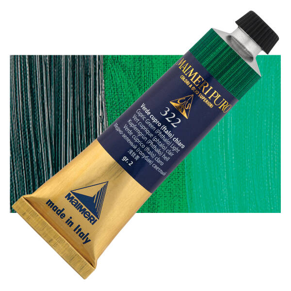 Maimeri Puro Yağlı Boya 40 ML 322 Cupric Green Phthalo Light - 1