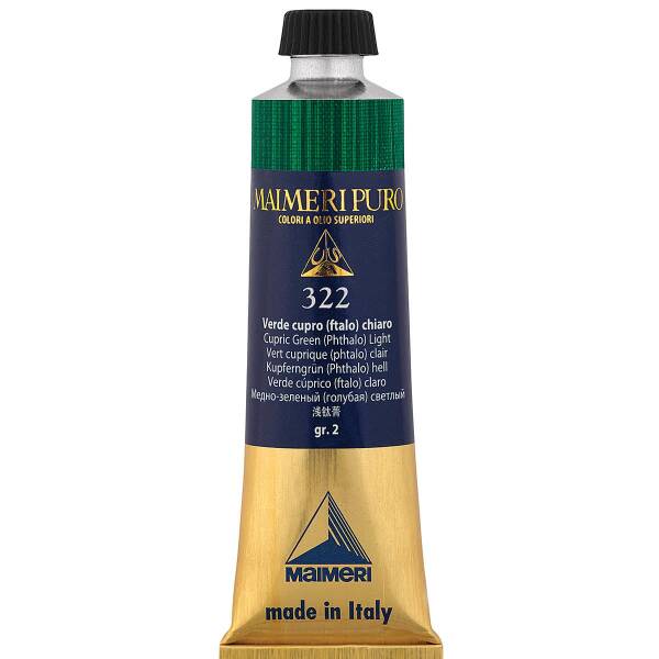 Maimeri Puro Yağlı Boya 40 ML 322 Cupric Green Phthalo Light - 3