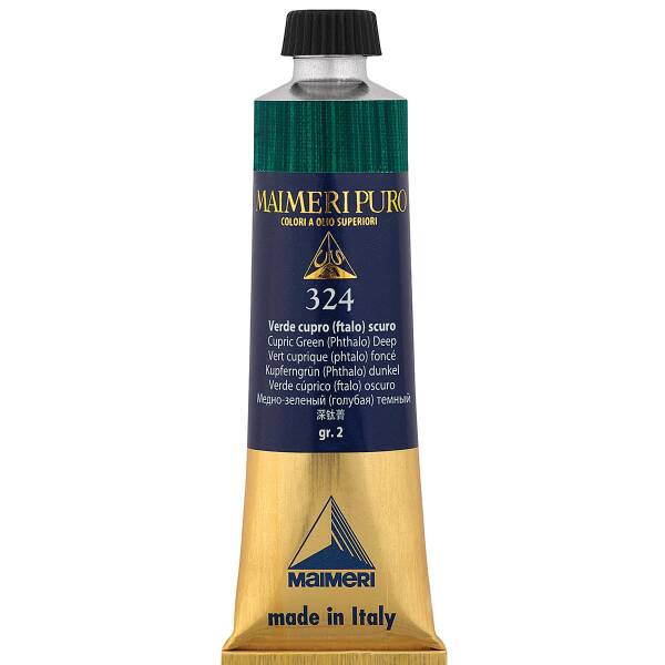 Maimeri Puro Yağlı Boya 40 ML 324 Cupric Green Phthalo Deep - 3