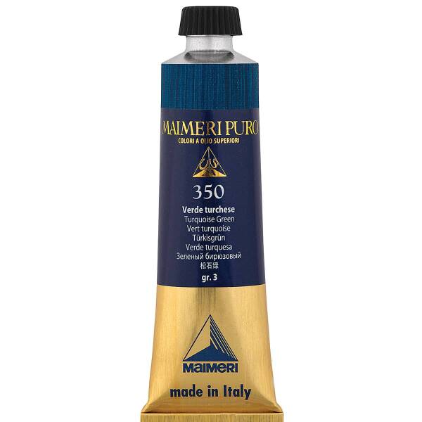 Maimeri Puro Yağlı Boya 40 ML 350 Turquoise Green - 3