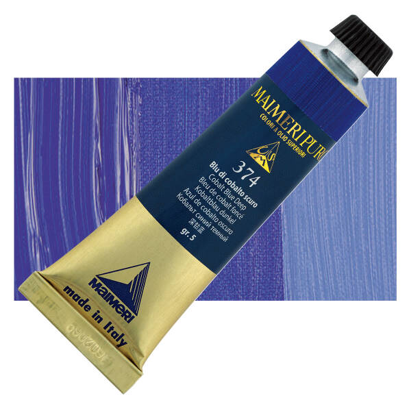 Maimeri Puro Yağlı Boya 40 ML 374 Cobalt Blue Deep - 1