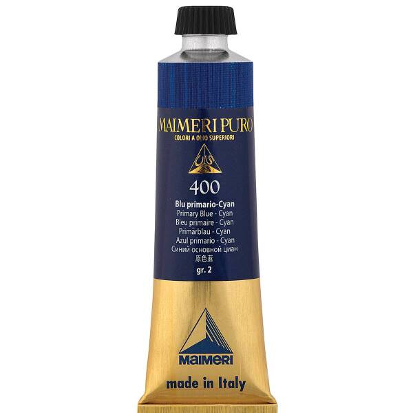 Maimeri Puro Yağlı Boya 40 ML 400 Primary Blue Cyan - 3