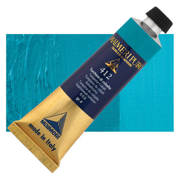 Maimeri Puro Yağlı Boya 40 ML 412 Turquoise Cobalt - 1