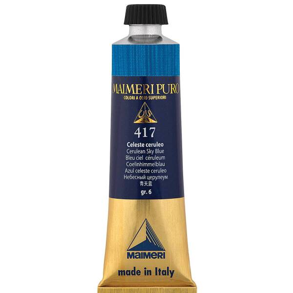 Maimeri Puro Yağlı Boya 40 ML 417 Cerulean Sky Blue - 3