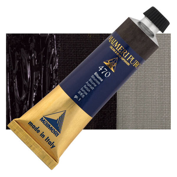 Maimeri Puro Yağlı Boya 40 ML 470 Bitumen - 1