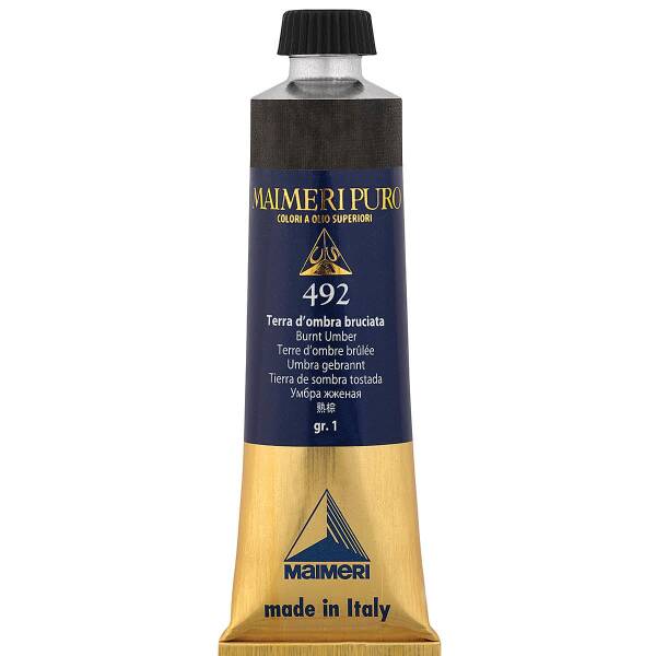 Maimeri Puro Yağlı Boya 40 ML 492 Burnt Umber - 3