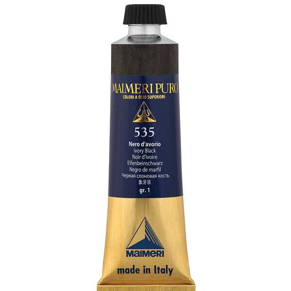 Maimeri Puro Yağlı Boya 40 ML 535 Ivory Black - 3