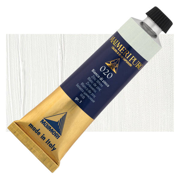 Maimeri Puro Yağlı Boya 40 ML Zinc White - 1