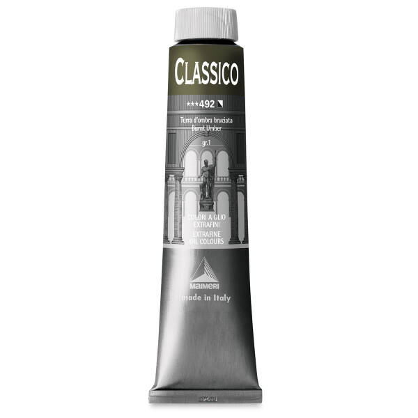 Maimeri Classico Yağlı Boya 200 ML 492 Burnt Umber - 3
