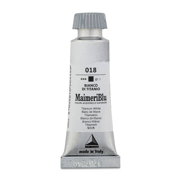 MaimeriBlu Tüp Sulu Boya 12 ML 018 Titanium White - 3