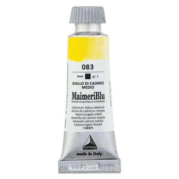 MaimeriBlu Tüp Sulu Boya 12 ML 083 Cadmium Yellow Medium - 3