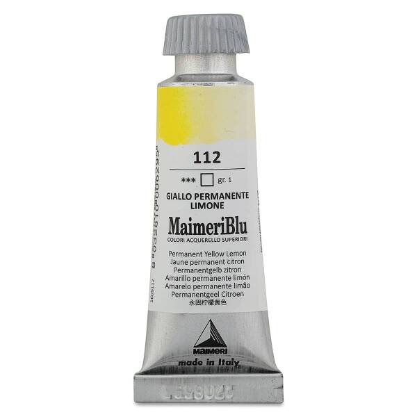 MaimeriBlu Tüp Sulu Boya 12 ML 112 Permanent Yellow Lemon - 3