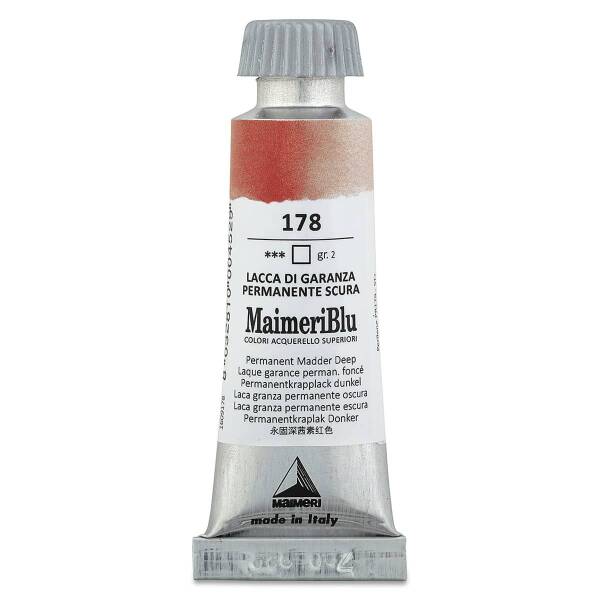 MaimeriBlu Tüp Sulu Boya 12 ML 178 Permanent Madder Deep - 3