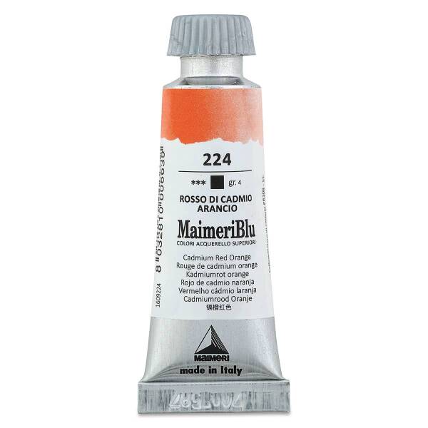 MaimeriBlu Tüp Sulu Boya 12 ML 224 Cadmium Red Orange - 3