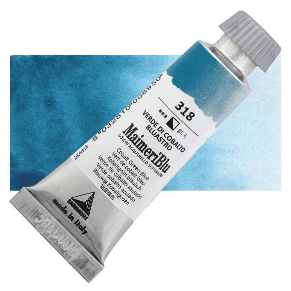 MaimeriBlu Tüp Sulu Boya 12 ML 318 Cobalt Green Blue - 1