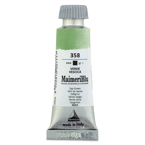 MaimeriBlu Tüp Sulu Boya 12 ML 358 Sap Green - 3