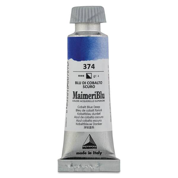 MaimeriBlu Tüp Sulu Boya 12 ML 374 Cobalt Blue Deep - 3