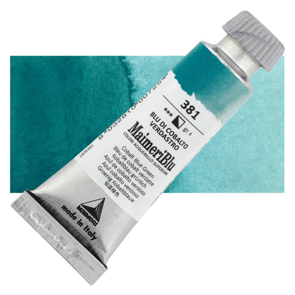 MaimeriBlu Tüp Sulu Boya 12 ML 381 Cobalt Blue Green - 1