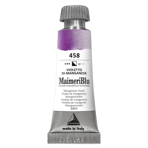 MaimeriBlu Tüp Sulu Boya 12 ML 458 Manganese Violet - 3