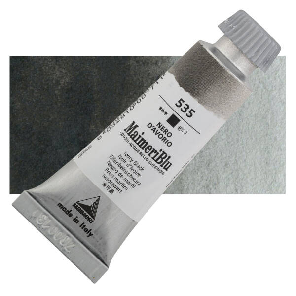 MaimeriBlu Tüp Sulu Boya 12 ML 535 Ivory Black - 1