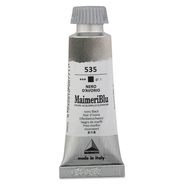 MaimeriBlu Tüp Sulu Boya 12 ML 535 Ivory Black - 3