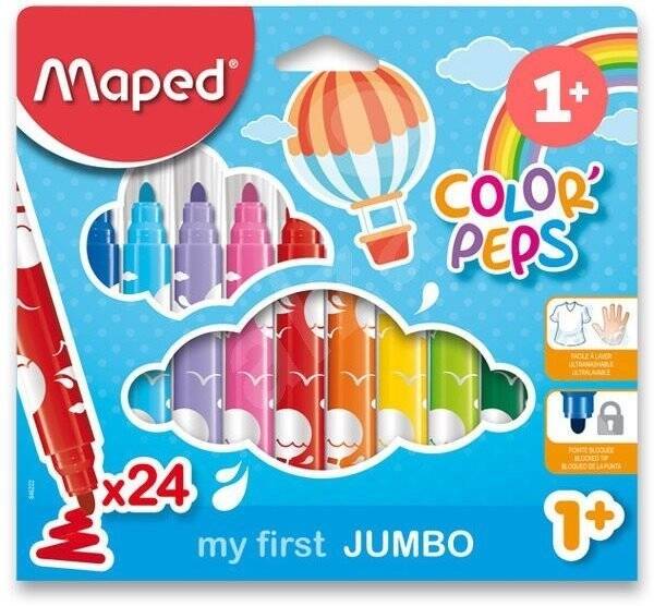 Maped Keçeli Kalem Color Peps 24'lü Jumbo 846222 - 1