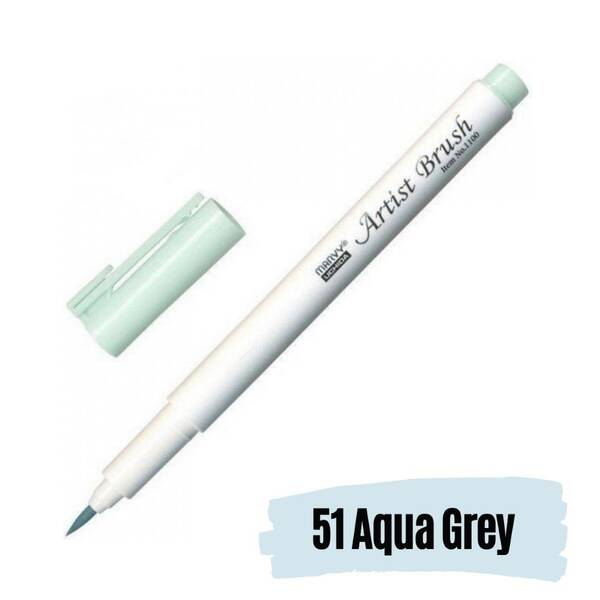Marvy Brush Pen Fırça Kalem Aqua Grey