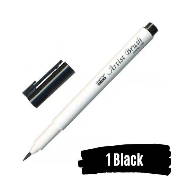 Marvy Brush Pen Fırça Kalem Black