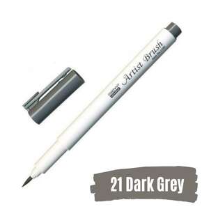 Marvy - Marvy Brush Pen Fırça Kalem Dark Grey