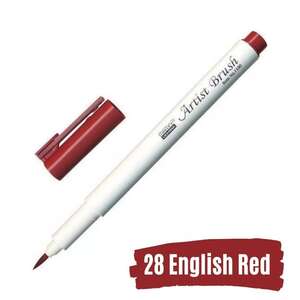 Marvy - Marvy Brush Pen Fırça Kalem English Red