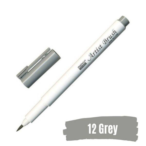Marvy Brush Pen Fırça Kalem Grey