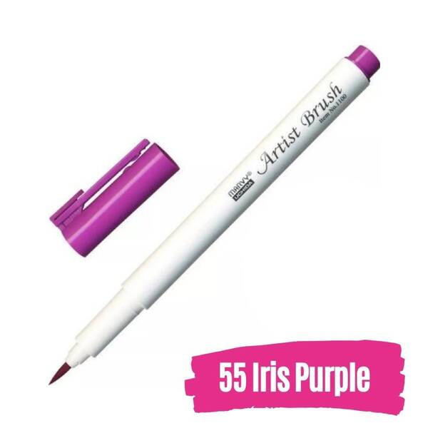 Marvy Brush Pen Fırça Kalem Iris Purple - 1