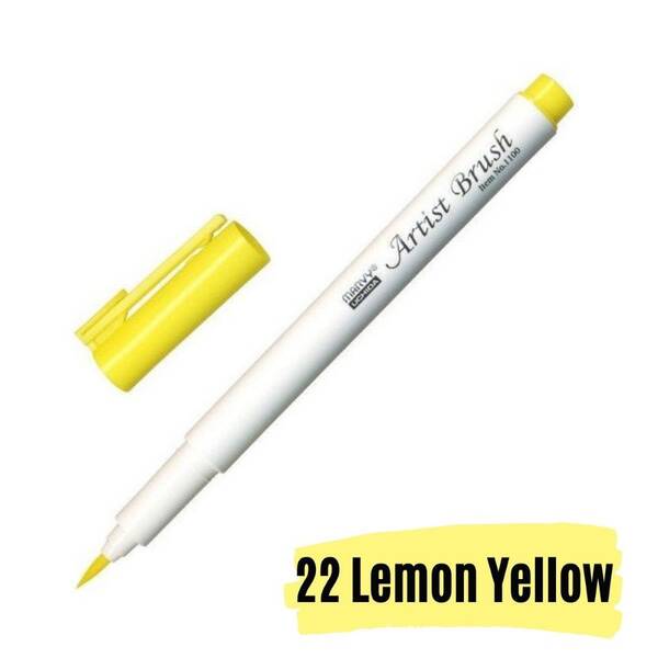 Marvy Brush Pen Fırça Kalem Lemon Yellow