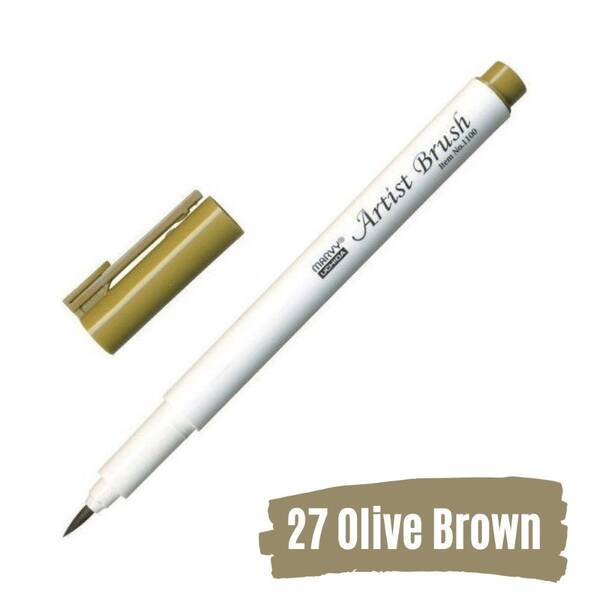 Marvy Brush Pen Fırça Kalem Olive Brown