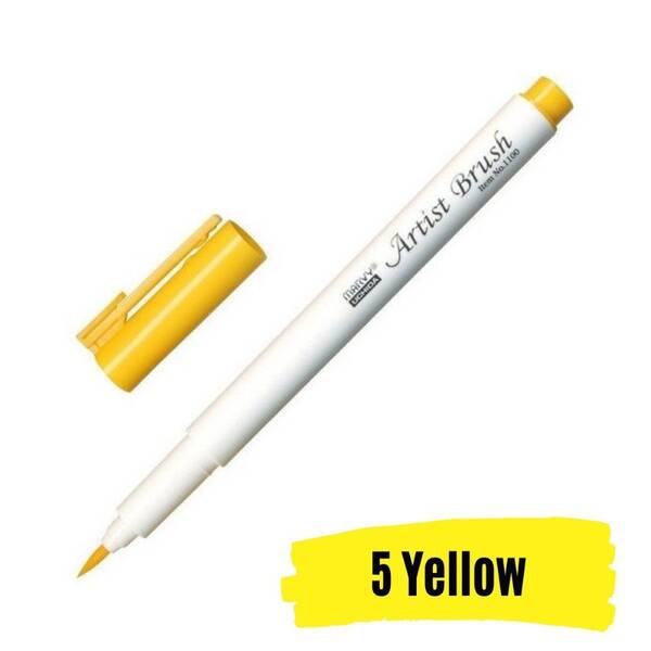 Marvy Brush Pen Fırça Kalem Yellow - 1