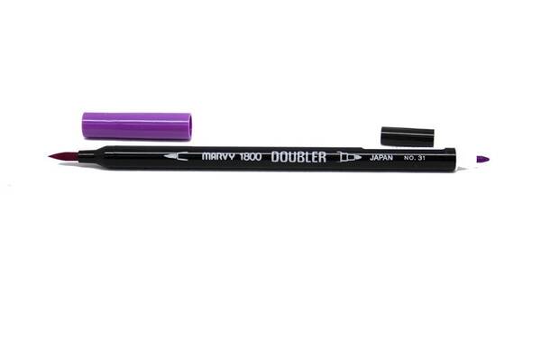 Marvy Doubler 1800 Fırça Uçlu Marker Pale Violet