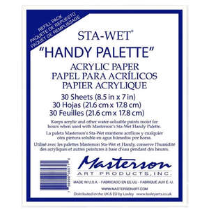 New Wave - New Wave Masterson Sta-Wet Handy Akrilik Kağıt Palet 30'Lu 17.8cm x 21.6cm