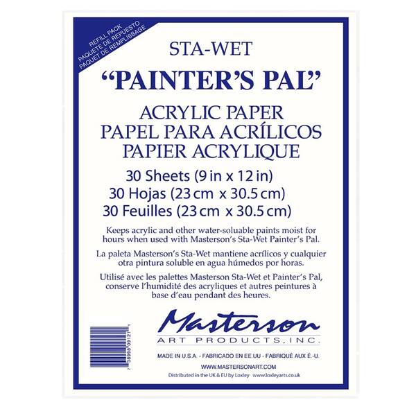 New Wave Masterson Sta-Wet Super Pro Akrilik Kağıt Palet 30'Lu 23cm x 30.5cm