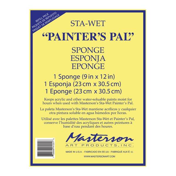 New Wave Masterson Sta-Wet Painter Pal Palet Süngeri Tekli 23cm x 30.5cm