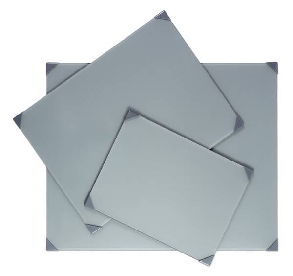 New Wave Posh Glass Tabletop Cam Gri Palet 30cm x 40cm