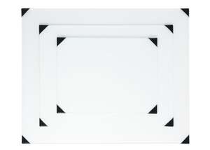 New Wave Posh Glass Tabletop Cam Beyaz Palet 40cm x 50cm - Thumbnail