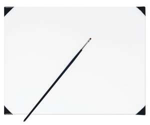 New Wave Posh Glass Tabletop Cam Beyaz Palet 40cm x 50cm - Thumbnail