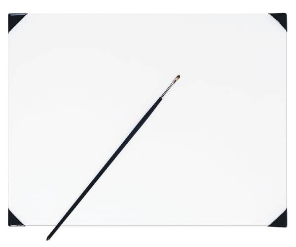 New Wave Posh Glass Tabletop Cam Beyaz Palet 40cm x 50cm