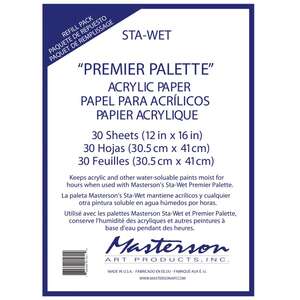 New Wave Masterson Sta-Wet Premier Akrilik Kağıt Palet 30'Lu 30.5cm x 41cm - New Wave