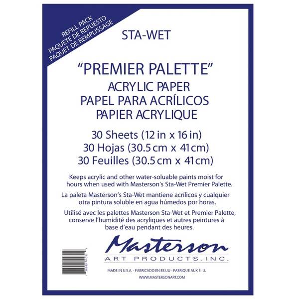 New Wave Masterson Sta-Wet Premier Akrilik Kağıt Palet 30'Lu 30.5cm x 41cm
