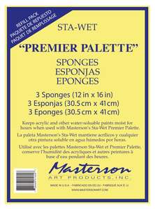 New Wave Masterson Sta-Wet Premier Palet Süngeri 3'Lü 30.5cm x 41cm - Thumbnail