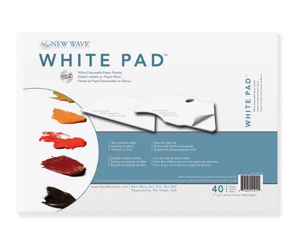 New Wave White Pad Disposable Paper Dikdörtgen Kağıt Palet 30cm x 40cm