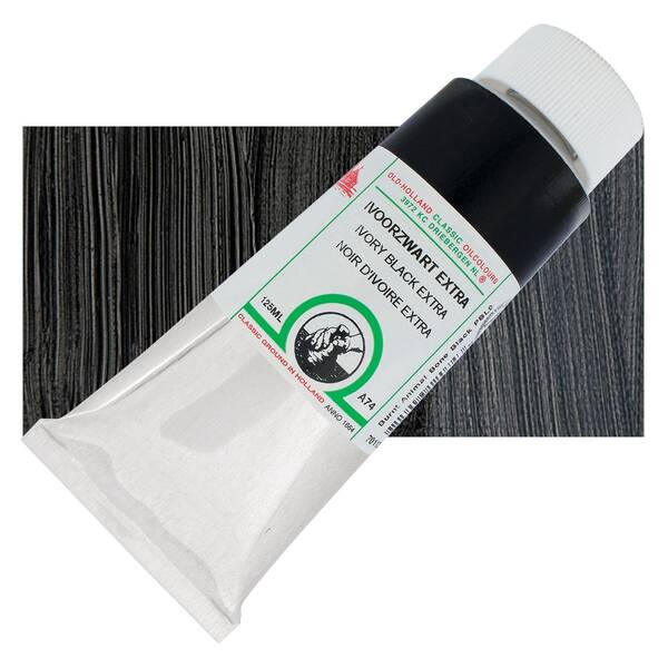 Old Holland El Yapımı Yağlı Boya 125 Ml Seri A74 Ivory Black Extra - 1