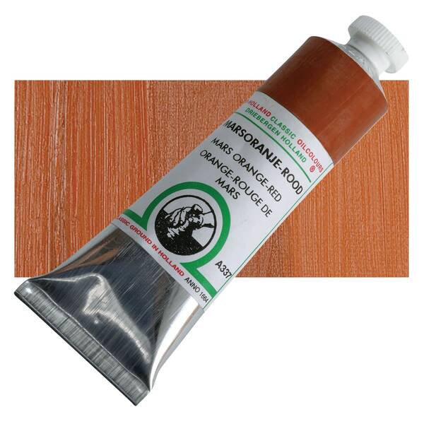 Old Holland El Yapımı Yağlı Boya 40 Ml Seri 1 Mars Orange Red - 1